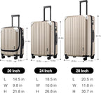 LEVEL8 Grace Luggage Sets Hardshell Suitcase - Image 4