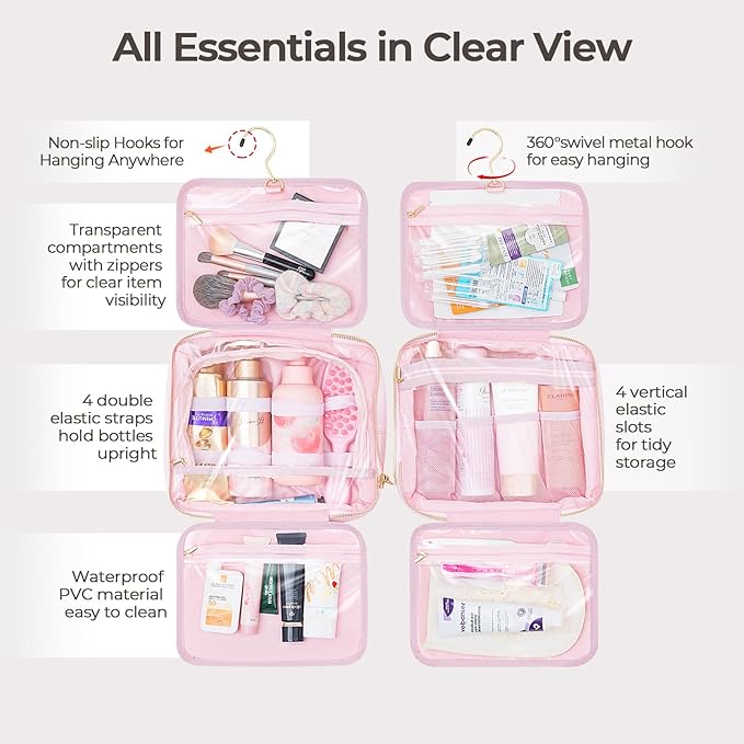 Hanging Travel Toiletry Bag for Women Detachable Toiletry Bag - Image 4