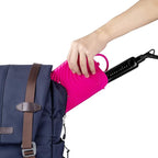 ZAXOP Silicone Heat Resistant Holder Mat Pouch for Flat Iron,Curling Iron,Hot Hair Tools(Hotpink)