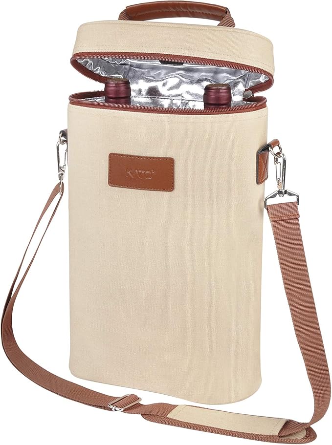 Tirrinia 2 Bottle Wine Gift Tote Carrier by Tirrinia