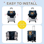 ANNA QUEEN Cute Kitten in Pocket Luggage Cover, Funny Cat Suitcase Protector - Image 5