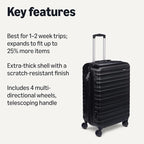 Amazon Basics 26" Hardside Medium Checked Luggage, Hardshell Suitcase - Image 2