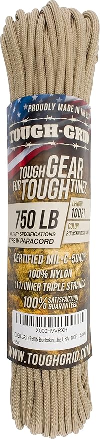 TOUGH-GRID 750 Paracord Rope Nylon Parachute Cord, Made in USA Survival Kit - Image 4