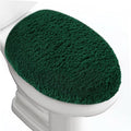 Microfiber Elongated Toilet Seat Cover 19.5"x 15" Machine Washable Solid Toilet by Baahrnom