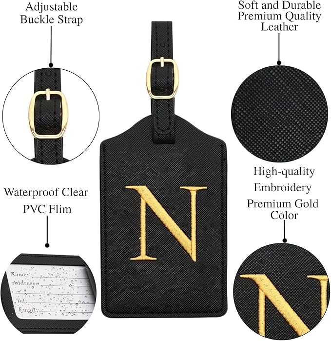 Luggage Tag PU Leather for Suitcase Baggage Handbag Travel Bag Label Suitcase - Image 3