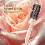 AIMIKE Round Brush for Blow Out, Rose Luxe Small Round Hair Brush w/Nano Thermal Ceramic Tech, for Blow Drying & Styling Volumizing Short Hair, with 4 Clips (Barrel 1.3", Bristle 2.1")