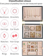 Small Jewelry Organizer for Women, 2-Layer Travel Jewelry Box - Image 4