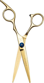 FARRAY Hair Cutting Scissors，6.5 Inch Professional Stainless Steel Barber Hair Scissors，for Both Salon and Home Use (Golden)