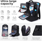 Travel Backpack for Men, 17.3 Inches Business Laptop Backpack Water-Resistant - Image 2