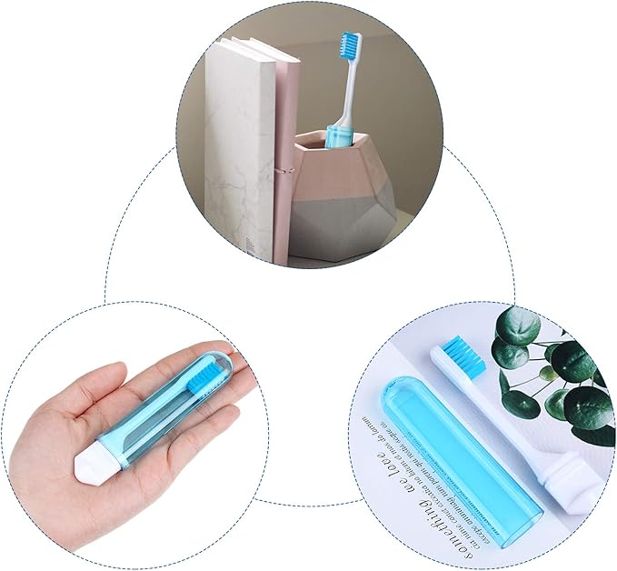 Patelai 8 Pieces Travel Toothbrush Set, Soft Bristle Mini Foldable Tooth Brush - Image 4
