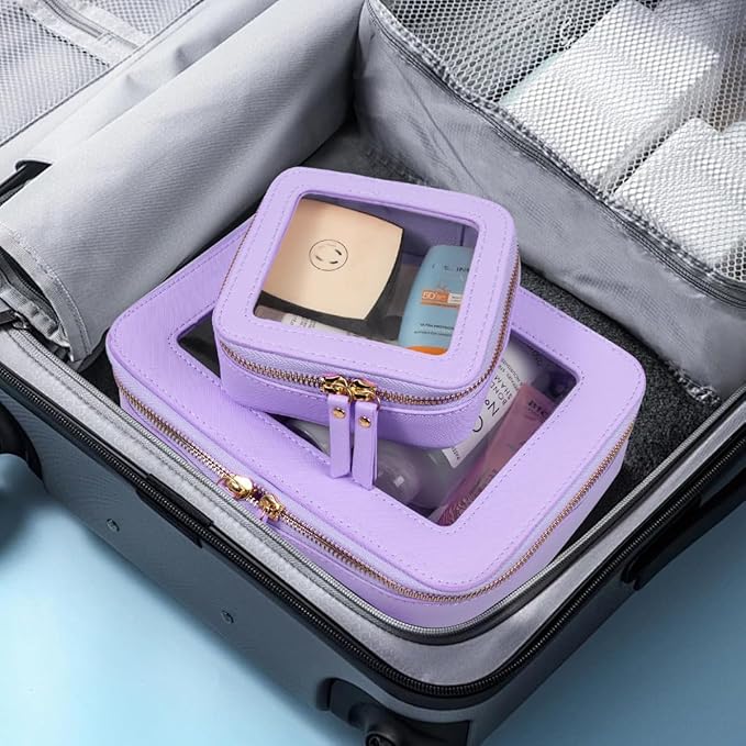Travel Clear Makeup Bag Set, TSA Approved Cosmetic Bag Case - Image 7