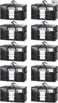TAILI Extra Large Moving Bags, 10 Pack Black Heavy Duty Totes by TAILI