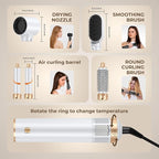 5 in 1 Upgrade Hair Dryer Brush, Negative Ion Blow Dryer Brush Set Hot Air Brush Air Styler Curling Wrap Air Curler, Curling Iron Hair Styling Tools As A Gift for Straight/Curl/Drying/Smoothing