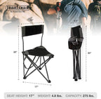 Travel Chair Ultimate Slacker, Quick Folding Tripod Stool - Image 3