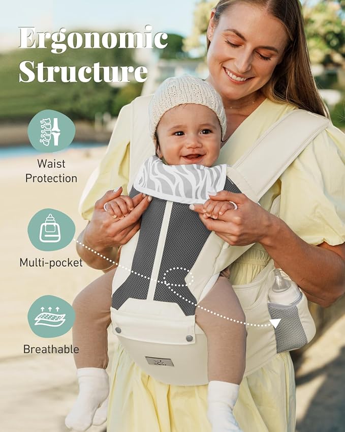 MOMTORY Baby Carrier, Baby Holder Carrier Newborn to Toddler - Image 7