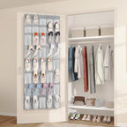 FENTEC 40 Large Pockets Over The Door Shoe Organizer, Mesh Hanging Shoe - Image 4