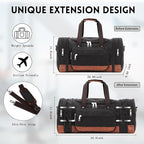 Men'S Duffle Bag For Travel, Expandable Canvas Duffel Bags Overnight Weekend - Image 6