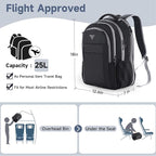 Multipocket TSA Black Travel Laptop Backpack - Image 3