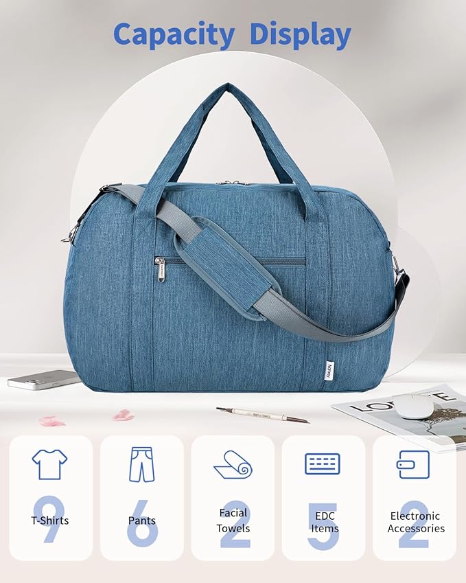 Narwey Carry on Bag 22x14x9 Airlines Approved, Carry on Duffle Bag - Image 7