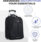 Rolling Backpack for Adults, 17 Inch Waterproof Underseat Carry On Luggage - Image 6