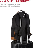 SwissGear 5505 Cecil 16” Laptop Backpack Black Canvas/Brown – Daily Laptop Bag - Image 4