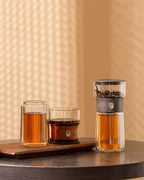 ZENS Modern Glass Infuser Teapot, One Touch Tea Maker - Image 8