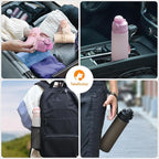 TakeToday Collapsible Water Bottles 20oz, Leak Proof, Foldable Silicone Travel - Image 8
