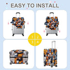 ANNA QUEEN Colorful Cat Luggage Cover, Fun Cat Design - Image 6