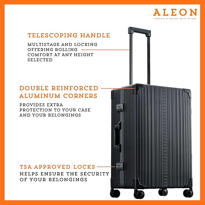 Aleon All Aluminum Lightweight 26" Carry-On Luggage - Image 4