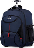 Rolling Backpack for Adults, 17inch Laptop Travel Backpack by LIGSAN