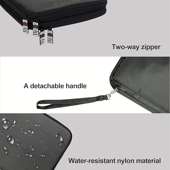 BUBM Double Layer Electronics Organizer, Travel Gadget Bag - Image 6