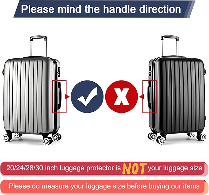 24/28 Inch Thicken Transparent Luggage Cover Suitcase Protector Waterproof PVC - Image 3
