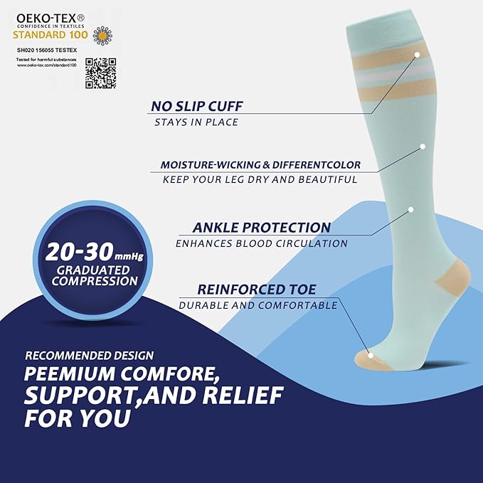 fenglaoda 8 Pairs Compression Socks - Image 3