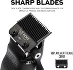 Supreme Trimmer Darkstar 82 Metal Body Clipper w. Magnetic Vector Motor | 180 Min Run Time, 9100 RPM Hair Clipper | Low Noise Professional Barber Clipper DLC Tade Blade | STC82