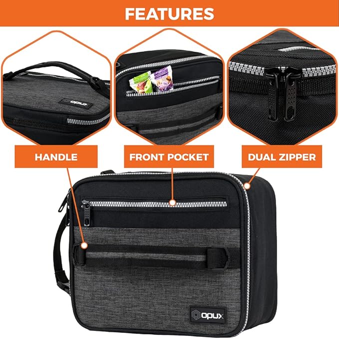 opux Insulated Lunch Box for Men Women Adult, Compact Lunch Bag for Kids Boy - Image 6