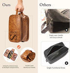 Personalized Leather Toiletry Bag - Image 2