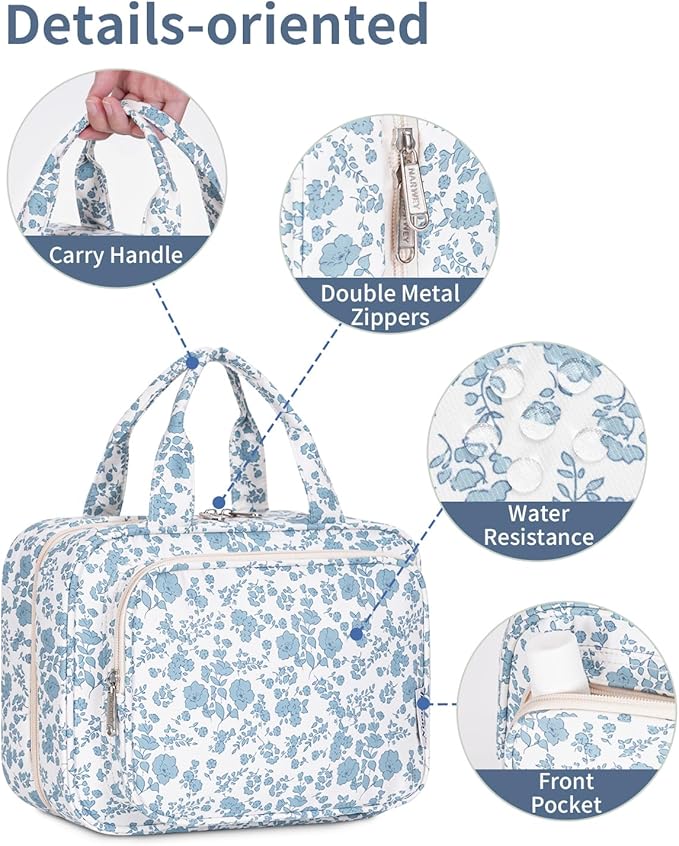Narwey Hanging Floral Toiletry Bag - Image 7