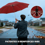 LLanxiry Compact Travel Umbrella, Mini Windproof Umbrellas - Image 3