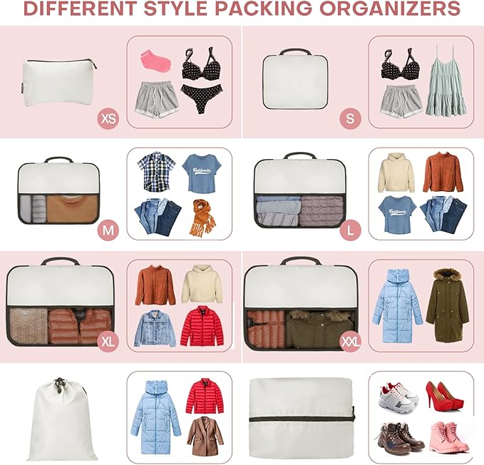 8 PCS Compression Packing Cubes - Image 3