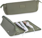 BAREFOOT CARIBOU Hair Tools Travel Bag and Heat Resistant Mat for Flat Irons, Straighteners, Curling Iron, and Haircare Accessories, 2-in-1 design, with Interior Pockets, Portable Organizer