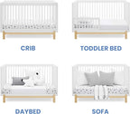 Delta Children Poppy 4-in-1 Convertible Crib, Bianca White/Natural - Image 5