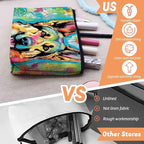 Cosmetic Bags Travel Makeup Toilet Case Waterproof Pouch for Women Girls 6.7X9.45inches - German Shepherd in A Color - Splashed Artistic Background