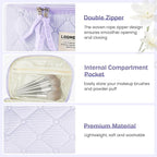 Makeup Bag 3 PCS Cosmetic Bags for Women, Large Travel Make up Bag Set Cute - Image 5