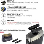 Supreme Trimmer 2-in-1 Crunch Lite Foil Shaver & T-Shaper Trimmer Set | ST5200 Beard Trimmer STF600 Electric Razor | Travel or at Home Hair Cutting Kit | Gold