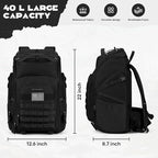 Maelstrom Tactical Backpack for Men, 40L Military Backpack, Water Resistant - Image 4