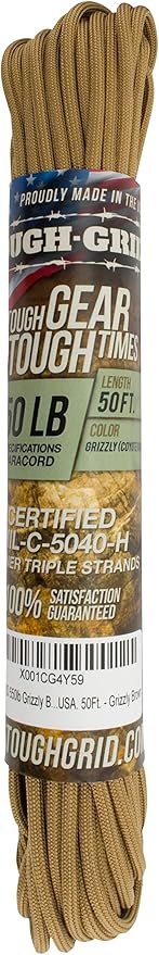 TOUGH-GRID 550 Paracord Rope Nylon Parachute Cord, Made in USA Survival Kit - Image 3