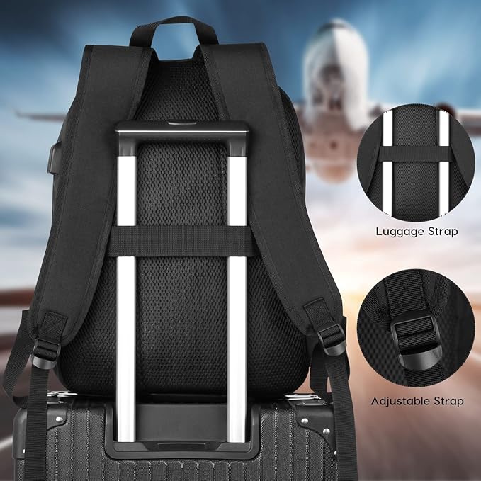 17 Inch Backpack for School Business Travel, Computer Bookbag Schoolbag for - Image 4