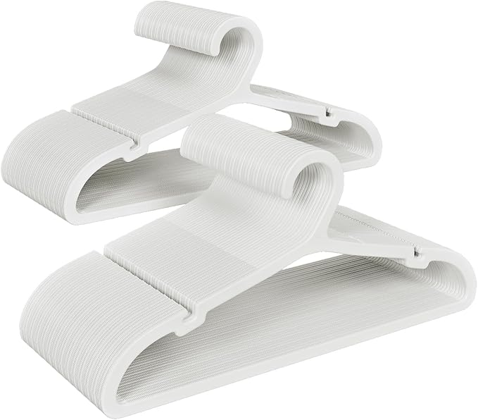 80 Pack Clothes Hangers, Non Slip Plastic Coat Hangers, Space Saving Hangers by Liveinacomfortablehome