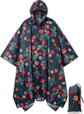 salamra Hooded Rain Poncho Waterproof Raincoat Jacket by salamra