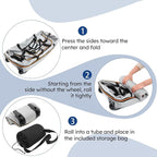 110L Expandable to 140L 32” Foldable Oxford Soft-Sided Rolling Duffle Bag - Image 4